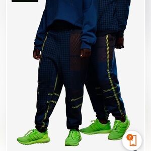 Stylish Navy and Neon Joggers